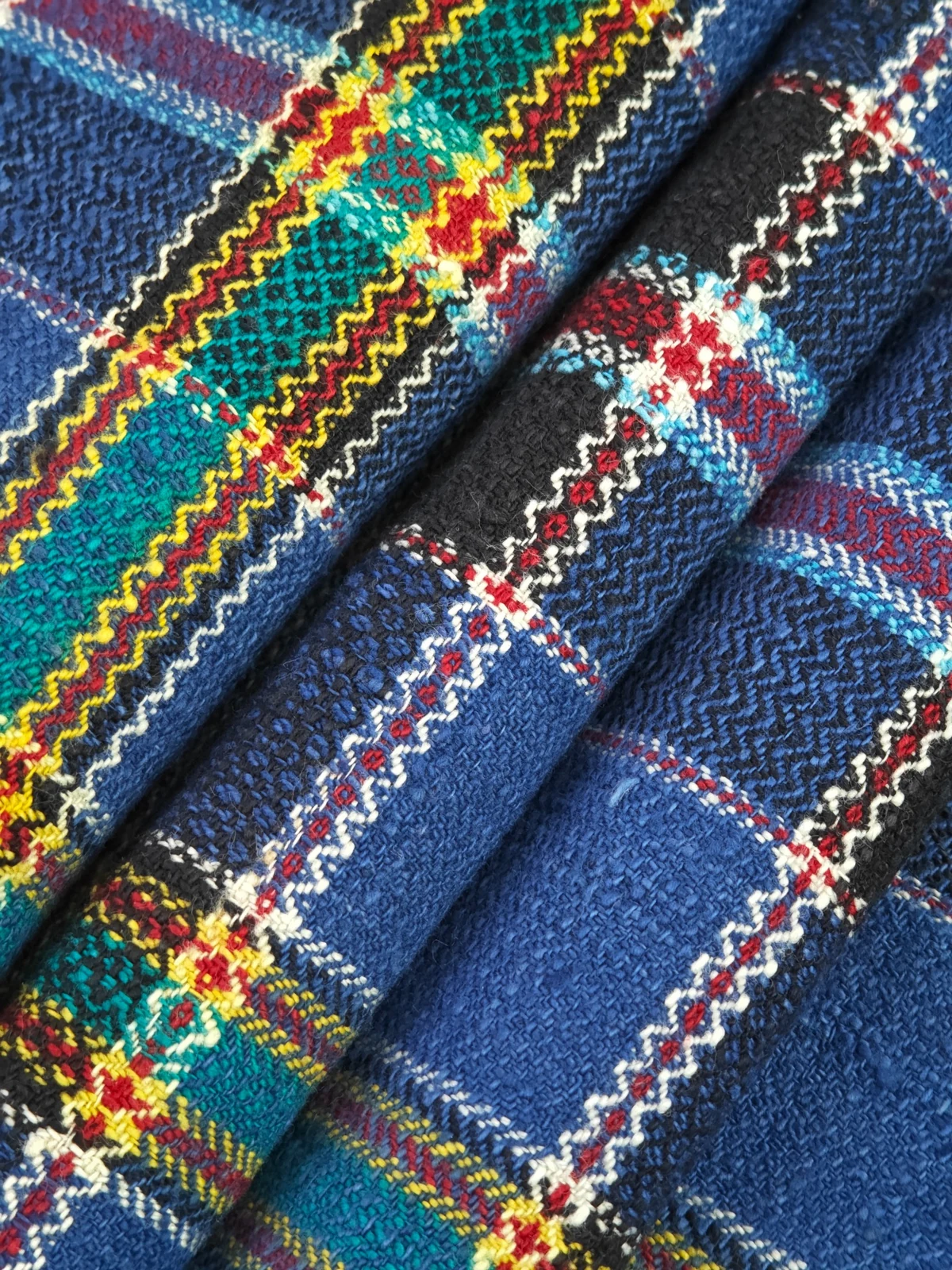 Blue Dragon Lattice — Nantong Treadle-Woven Homespun