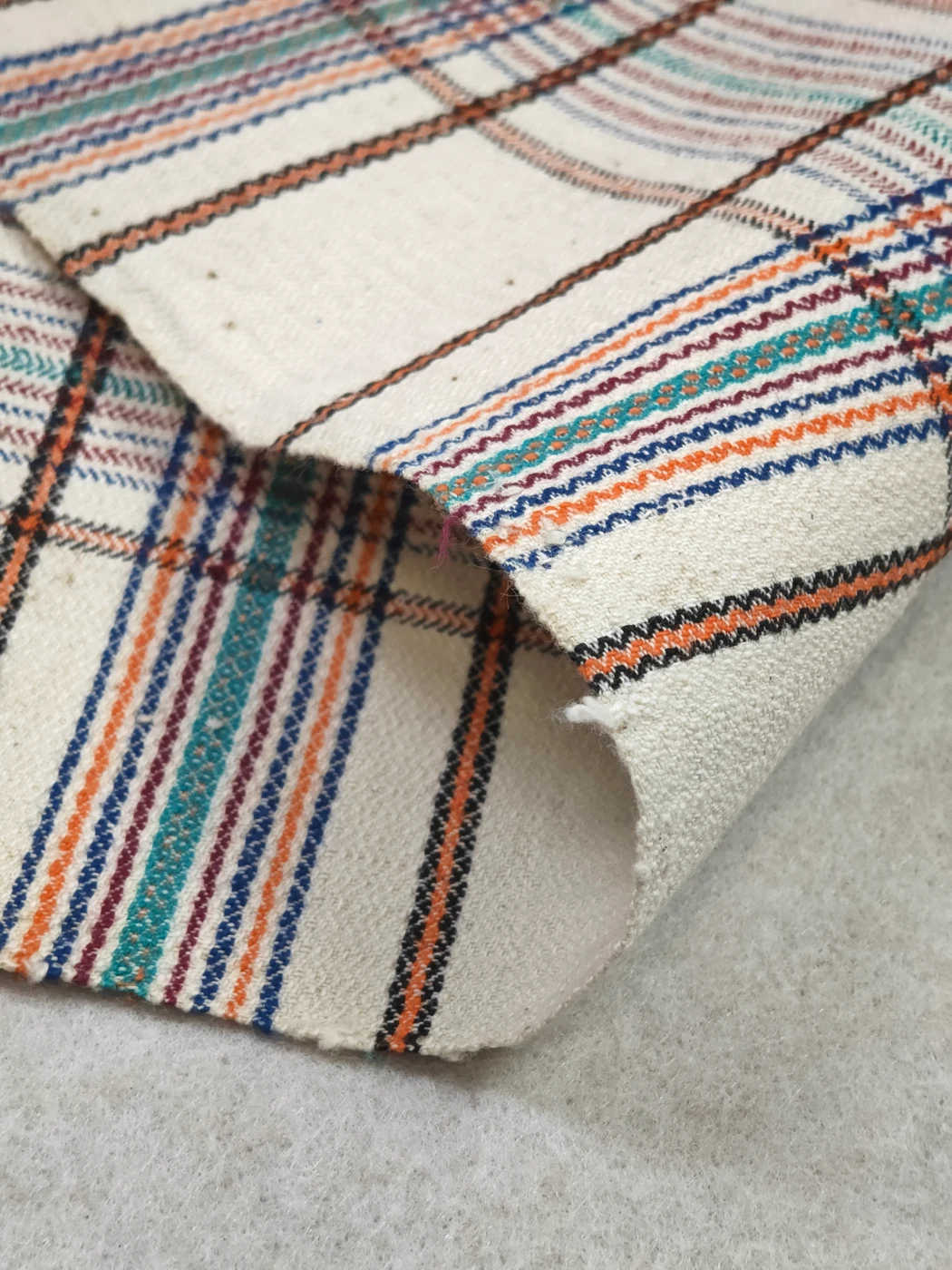 Ivory Stream Lattice — Vintage Chinese Textile