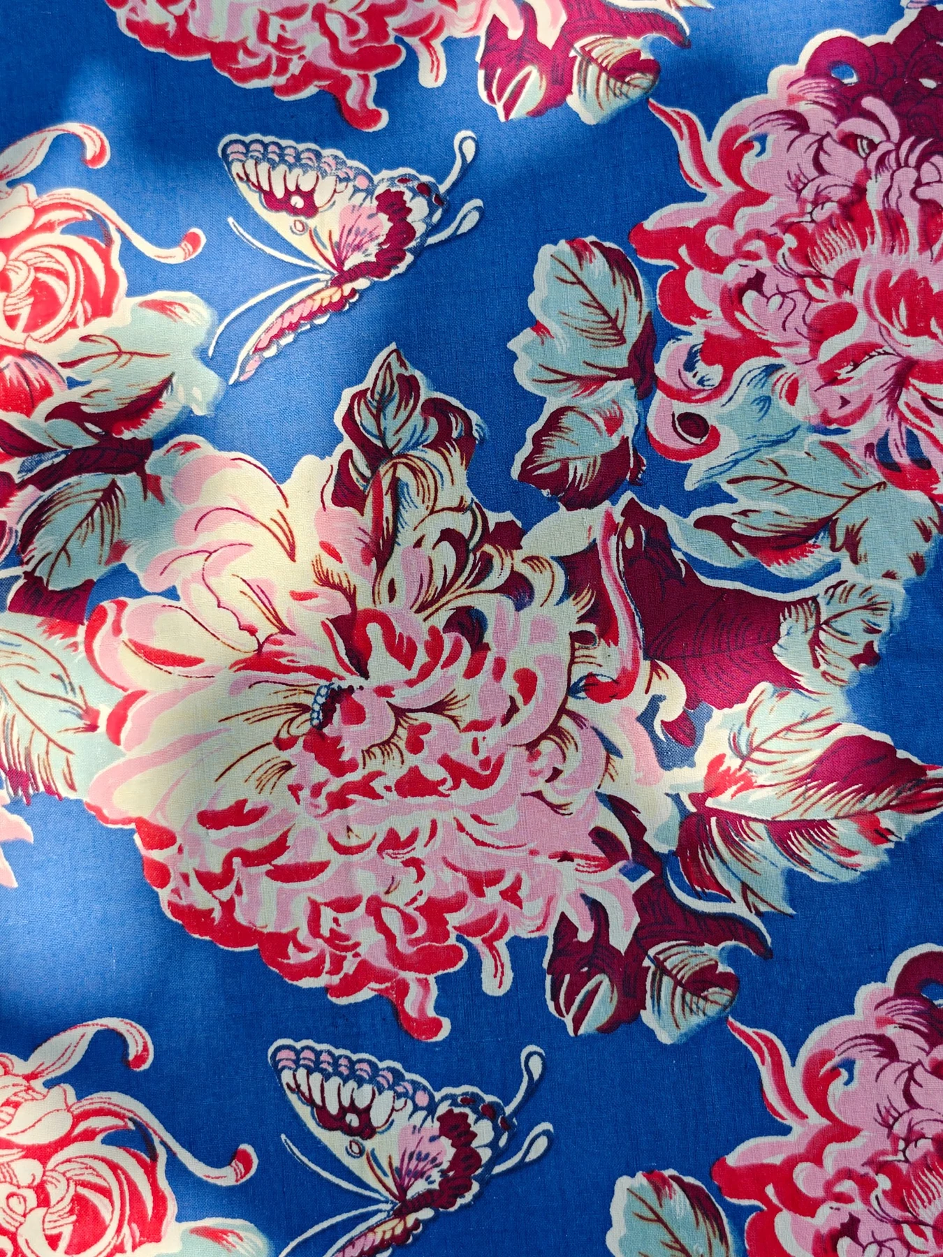 Vintage Chinese Chrysanthemum Bedsheet
