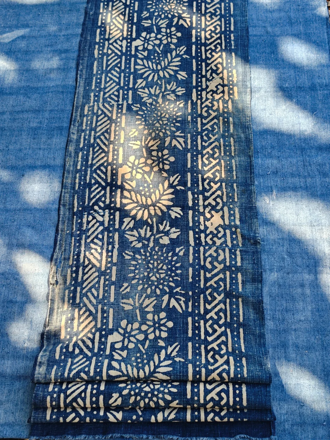 Chrysanthemum Border — Nantong Indigo Panel