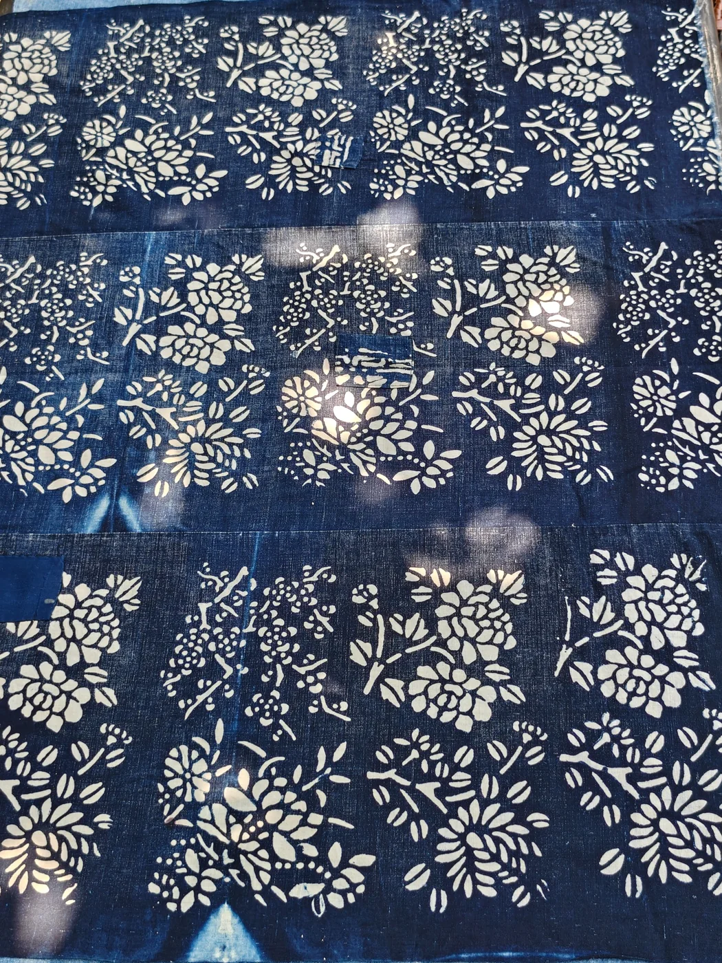 Four Seasons Flowers — Nantong Indigo Quilt Cover