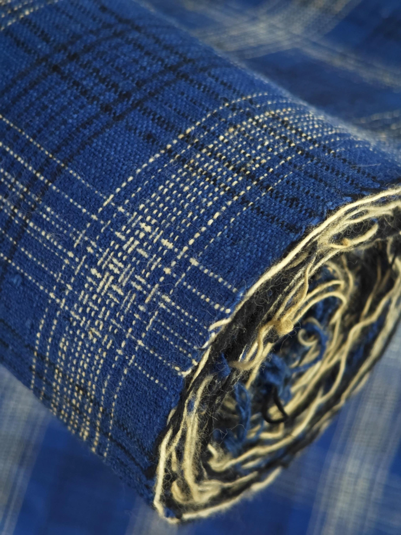 Blue Windowpane Check — source photograph 5, documenting the same textile.
