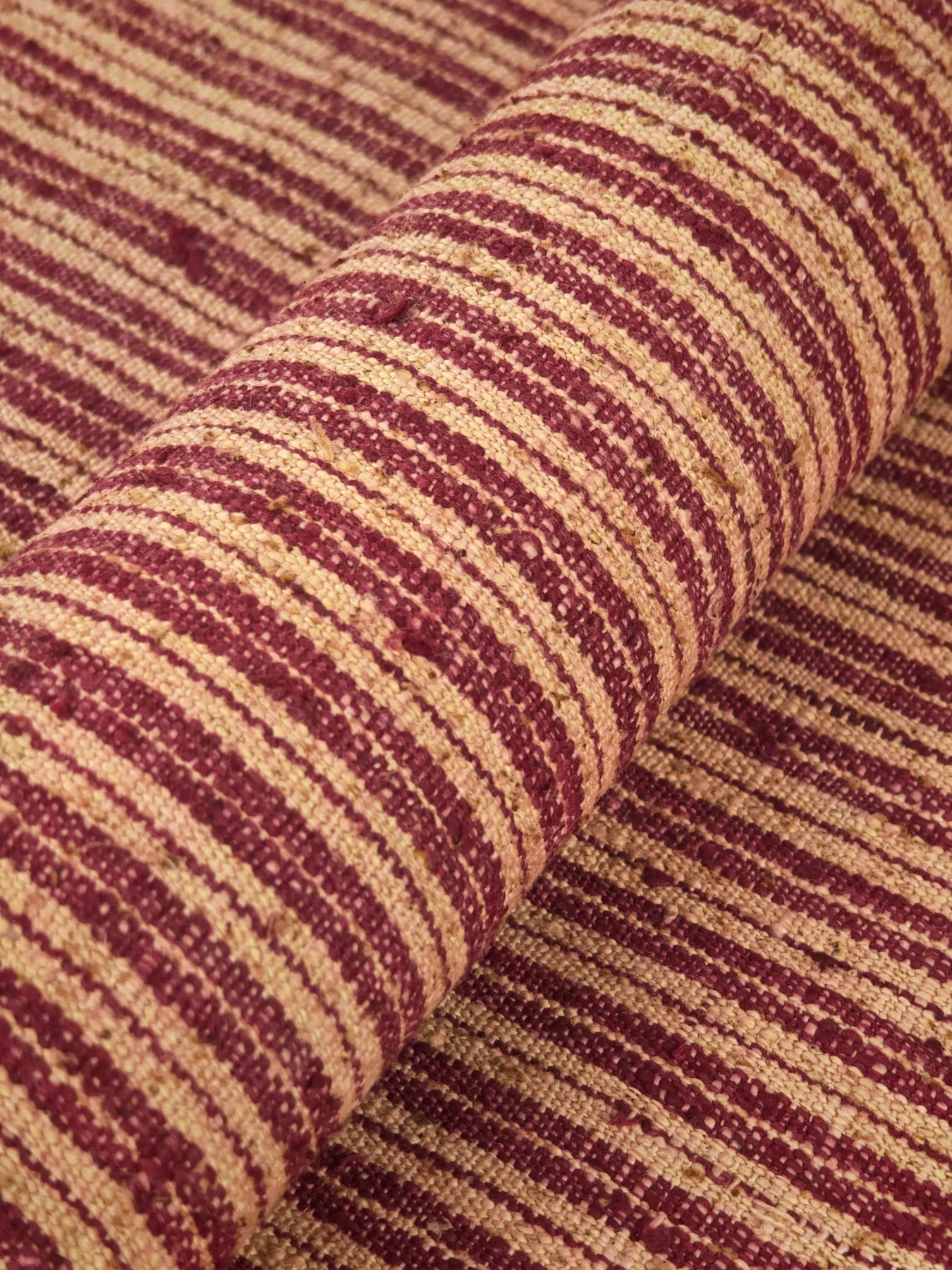 Rustic Jujube Red Stripe — source photograph 4, documenting the same textile.