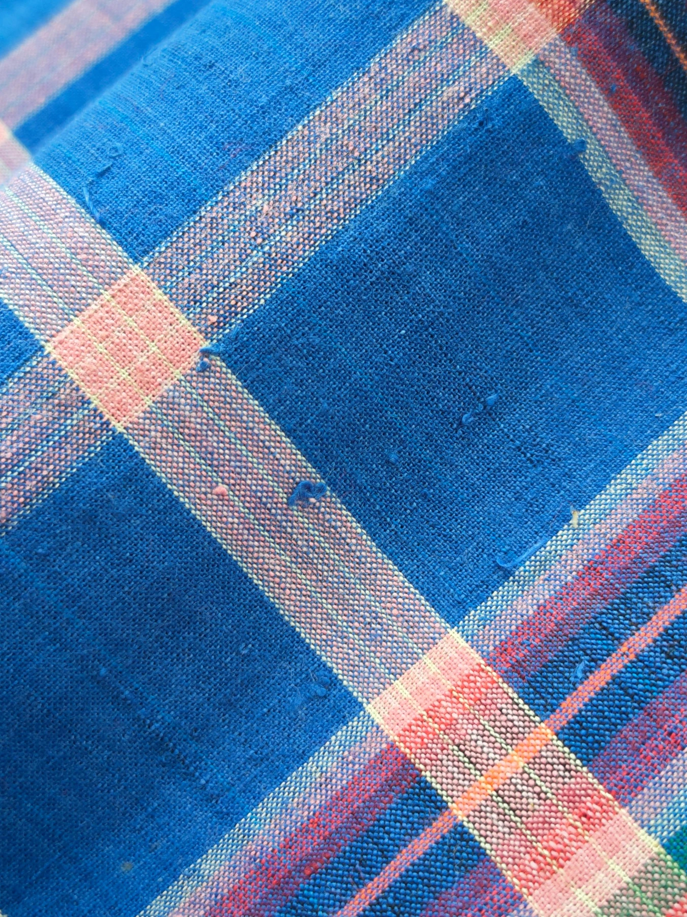 Blue Garden Plaid — source photograph 4, documenting the same textile.