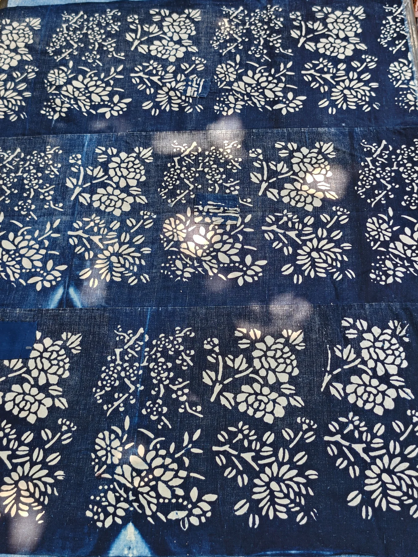 Four Seasons Flowers — Nantong Indigo Quilt Cover