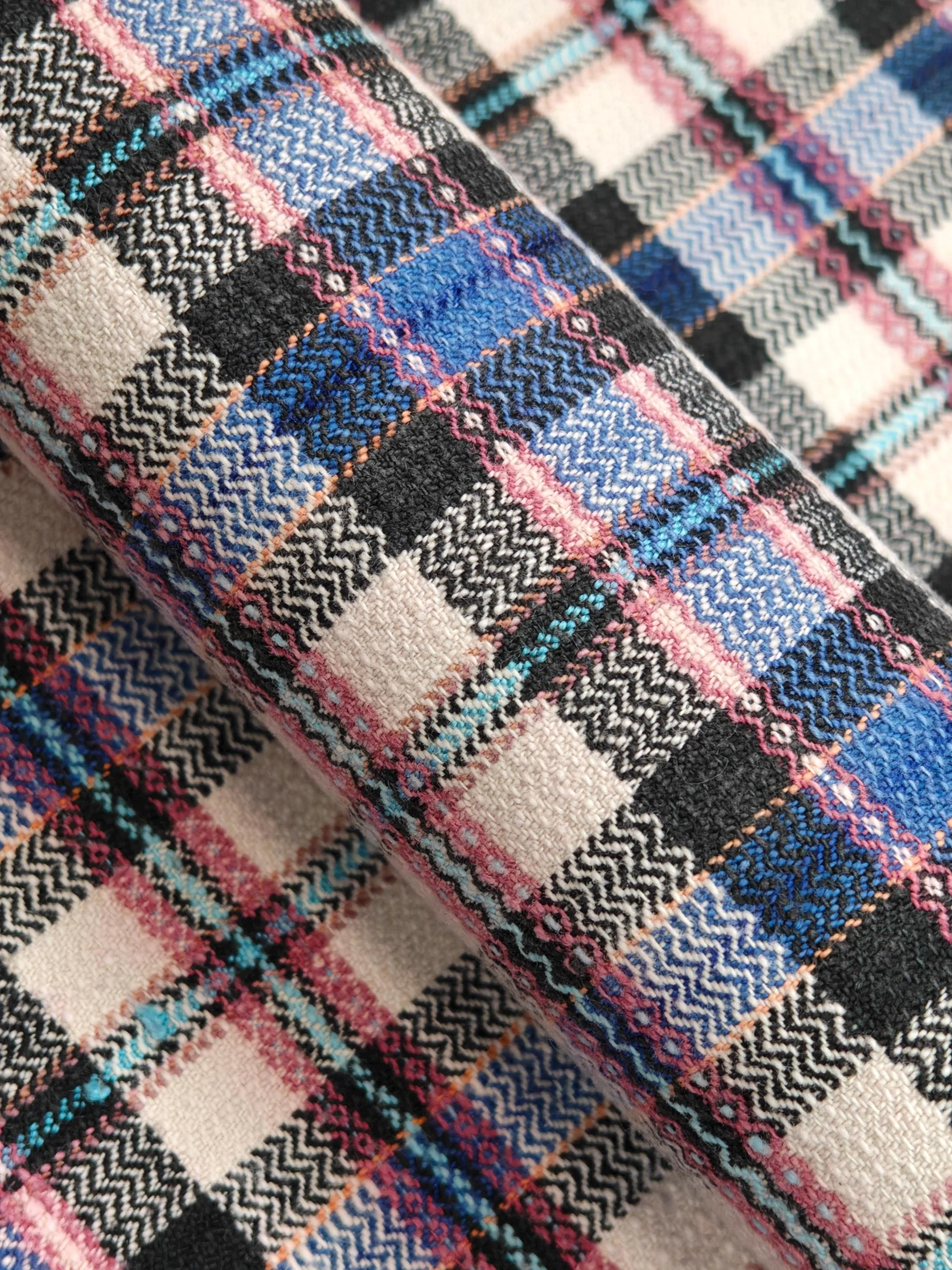 Blush River Lattice — source photograph 4, documenting the same textile.