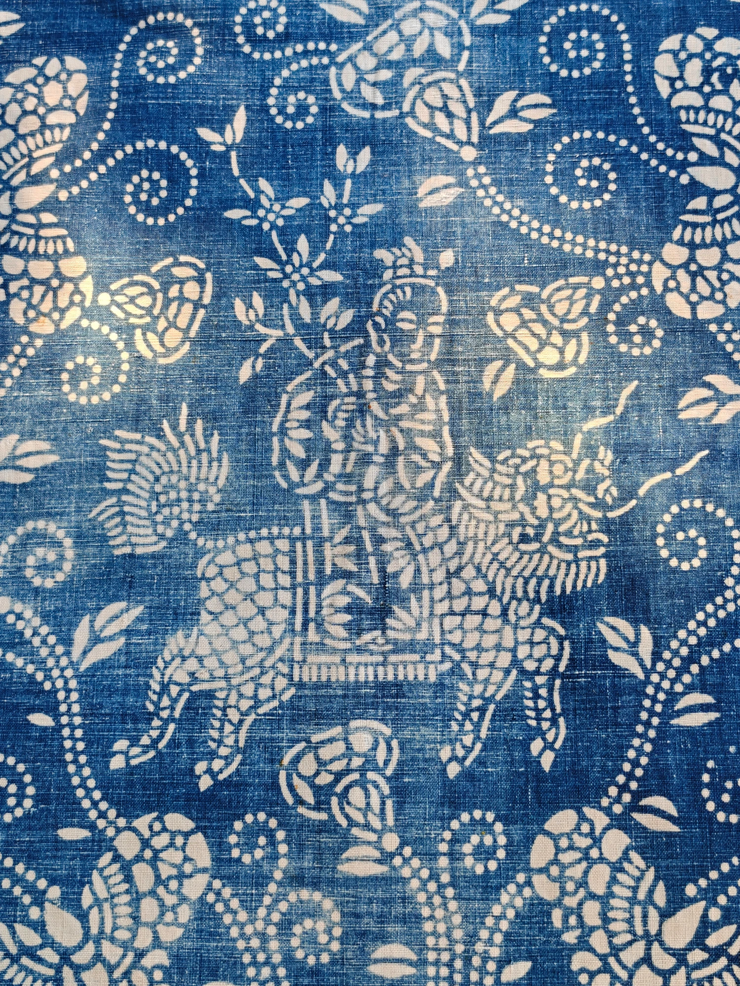 Qilin Bringing a Child — Nantong Indigo Textile